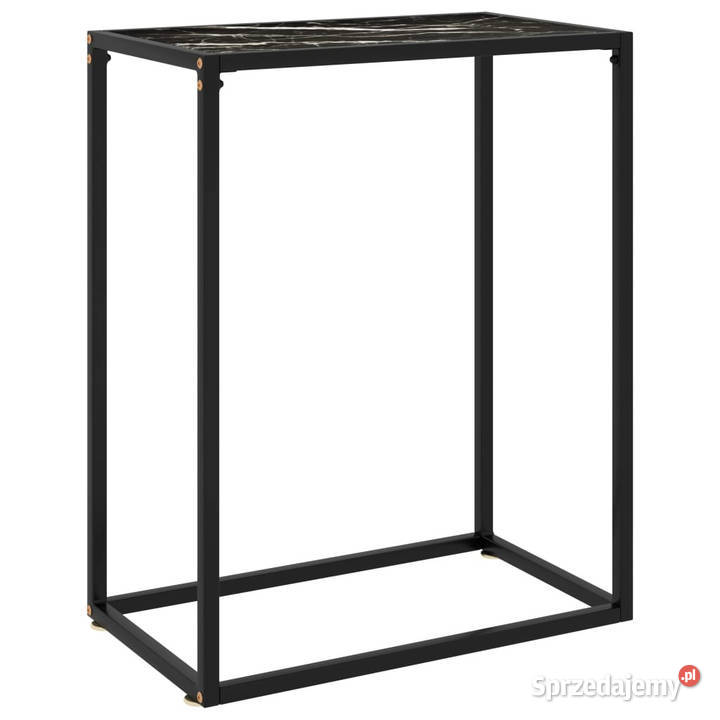 Stolik konsolowy czarny 60x35x75 szkło hartowane Stoły Warszawa