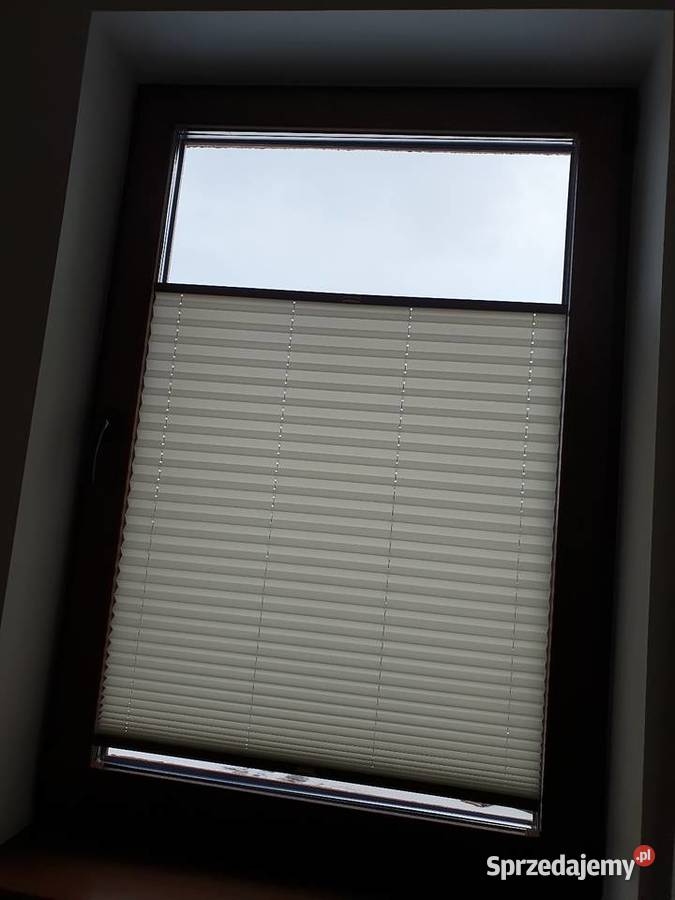 Plisy rolety plisowane żaluzje jasny dąb szary Jelenia Góra sprzedam