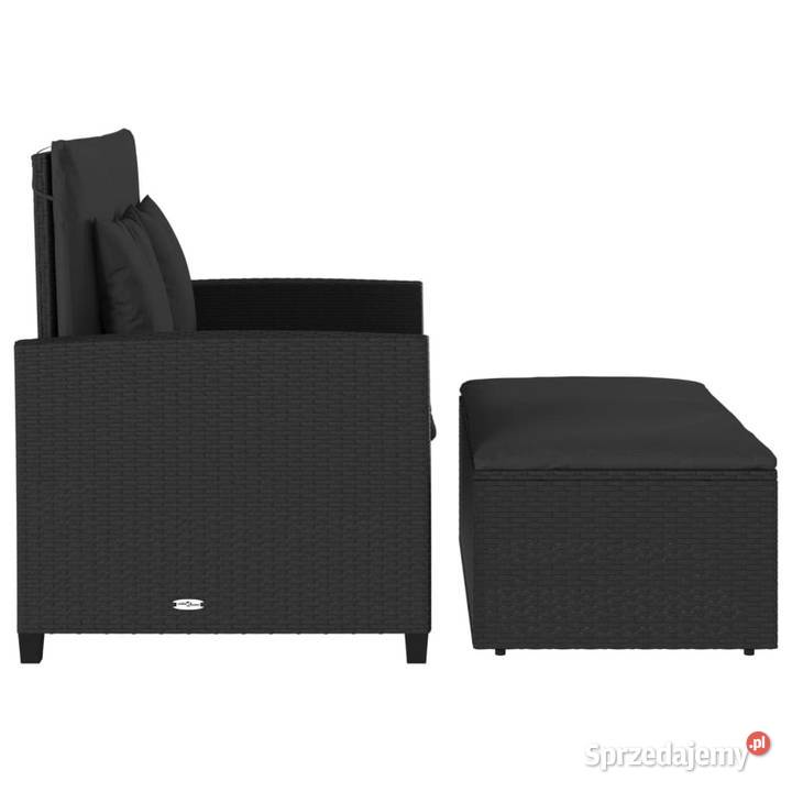 Sofa ogrodowa z poduszkami 2osobowa czarna mazowieckie