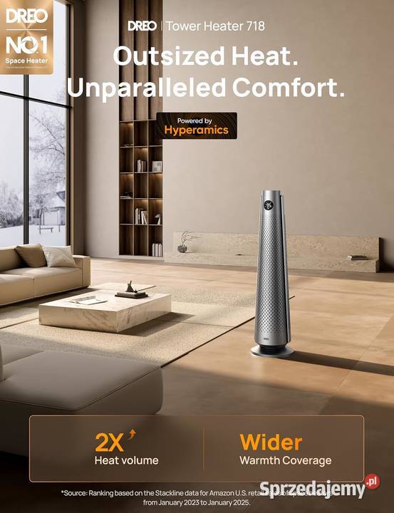 Grzejnik ceramiczny Dreo Solaris 718 2000W Jadowniki