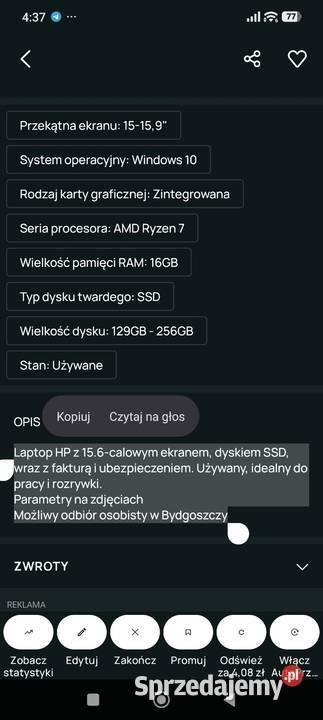 Laptop HP Bydgoszcz