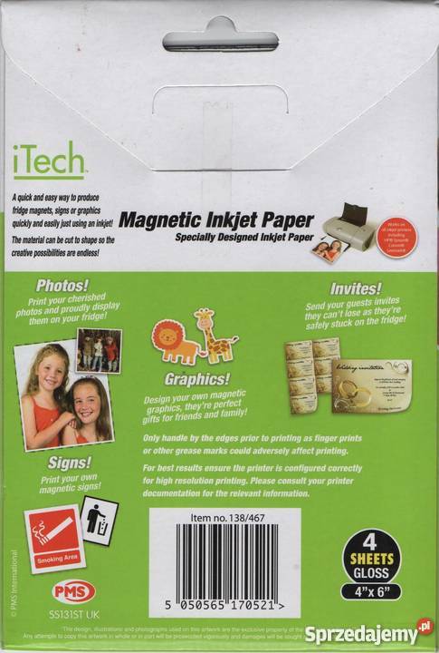 Papier magnetyczny fotograficzny 4x magnes 10x15 Mogilany