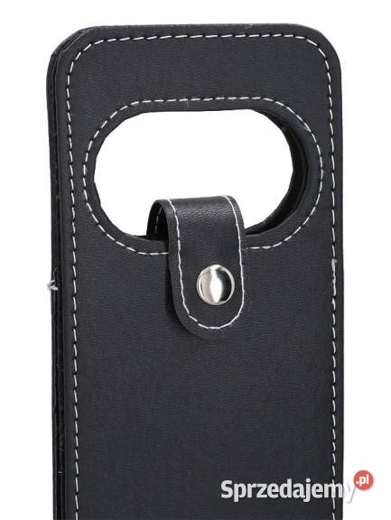 Czarna Elegancka Torba na Wino z Uchwytem i śląskie Ostrowy nad Okszą