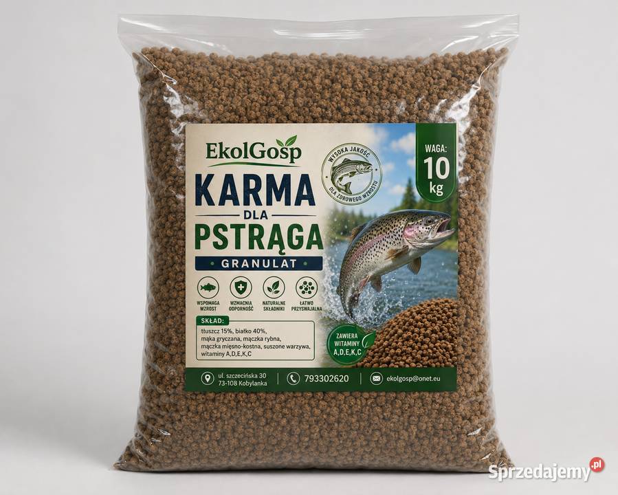 karma ryb karp pstrąg jesiotr KOI Karmy i pasze zachodniopomorskie Szczecin