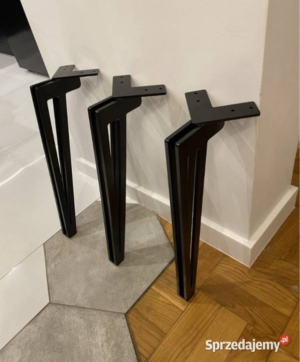 Czarne Nogi metalowe loft Stolik kawowy 40