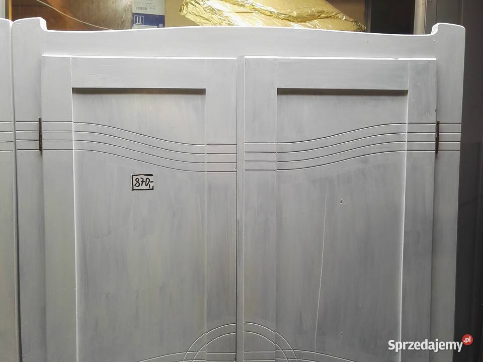 Biblioteka i Szafa bielone z pełnego drewna