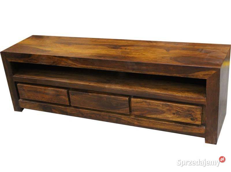 Drewniana indyjska szafka stolik pod telewizor rtv 150 cm