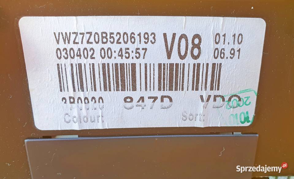 VW PASSAT B5 FL LICZNIK ZEGAR 3B0920847D liczniki, zegary Radom
