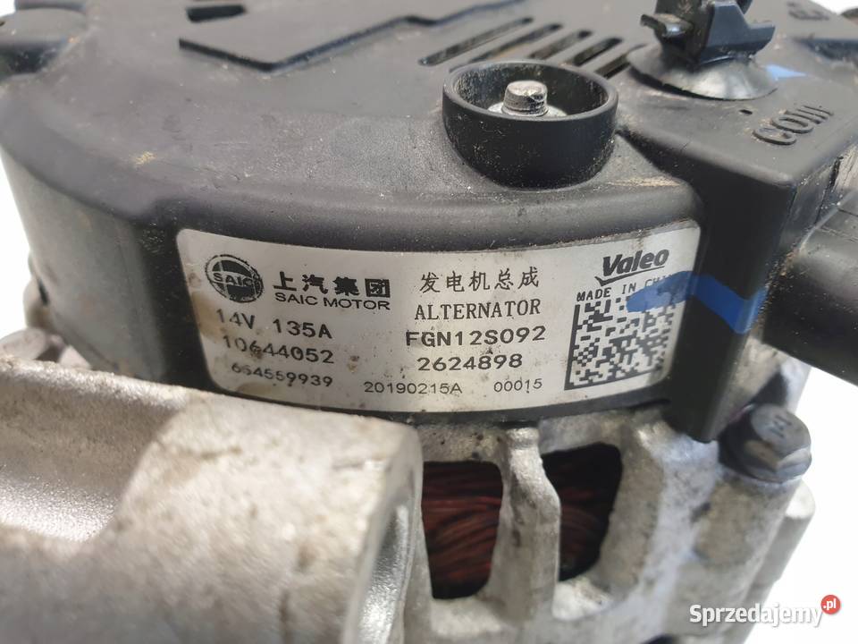 ALTERNATOR MG ZS 15 TGi Alternator Układ elektryczny, zapłon Chełm sprzedam