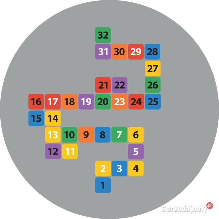 Kolorowe Liczby 132 gry korytarzowe naklejki Gniezno