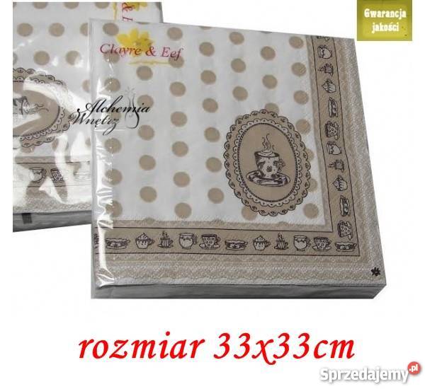 Nowe Serwetki papierowe 33cmx33 PPD nuty Warszawa