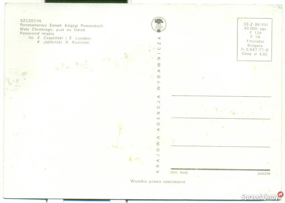 Szczecin Zamek Książąt Pomorskich Wały Chrobrego Ostrów Wielkopolski