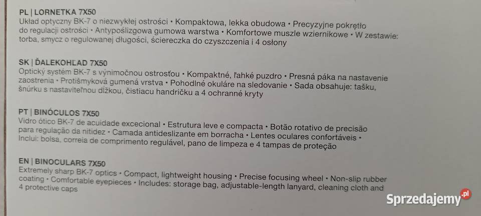 HYKKER lornetka 7X50 NOWA