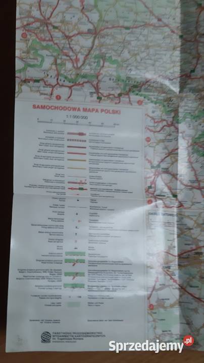 Nosnik mapa samochodowa Polski 30 lecie Sosnowiec sprzedam