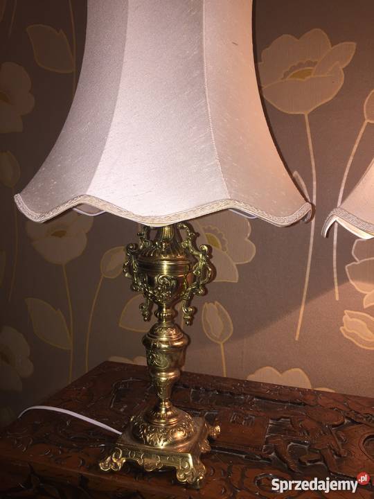 2 Piękne zabytkowe lampy z mosiądzu Chechło