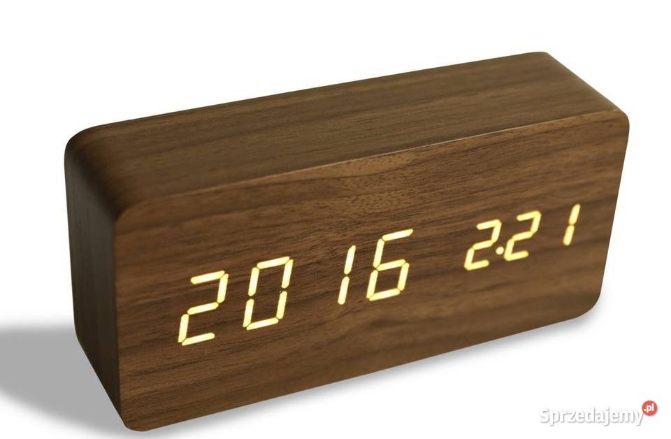 WOODOO CLOCK drewniany cyfrowy zegar LED Warszawa