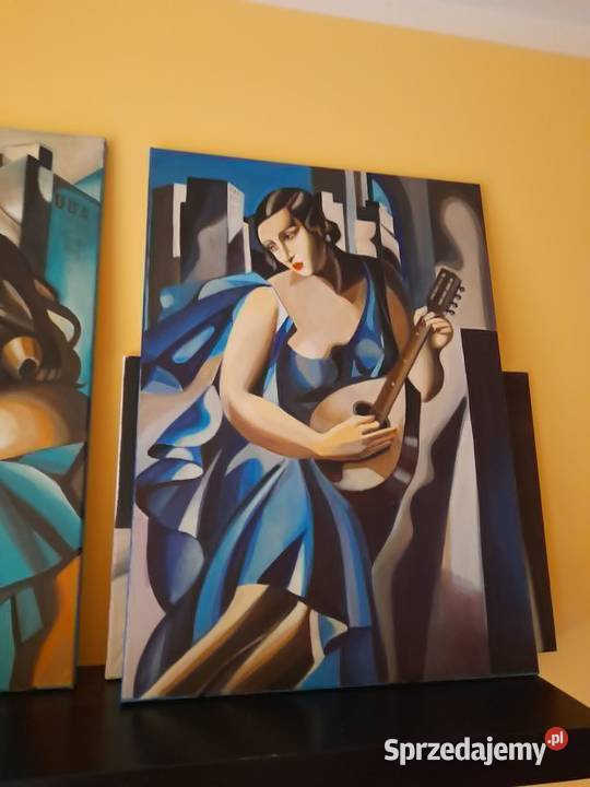 Obraz Kobieta z tamburynem Tamara Łempicka Obrazki i obrazy mazowieckie Warszawianka sprzedam