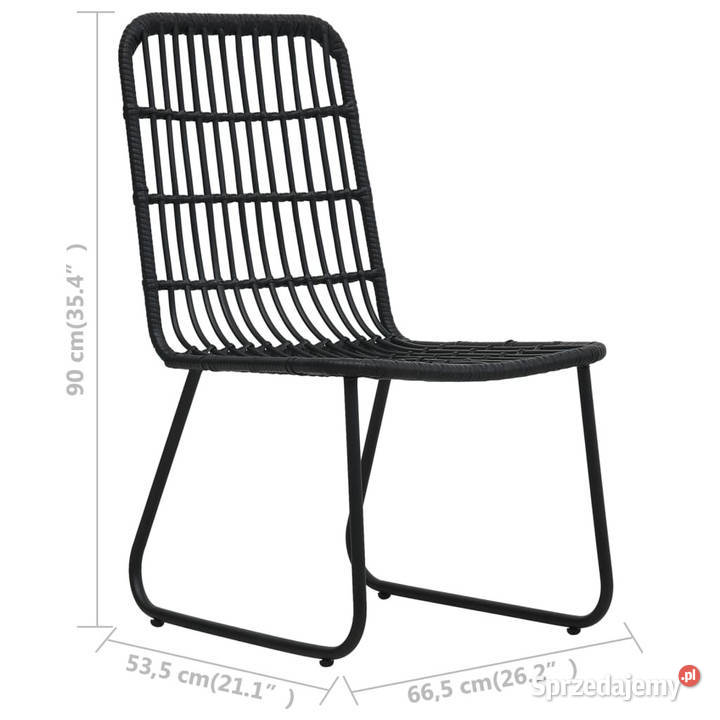 3cz zestaw mebli bistro rattan PE czarny WM48585 Warszawa