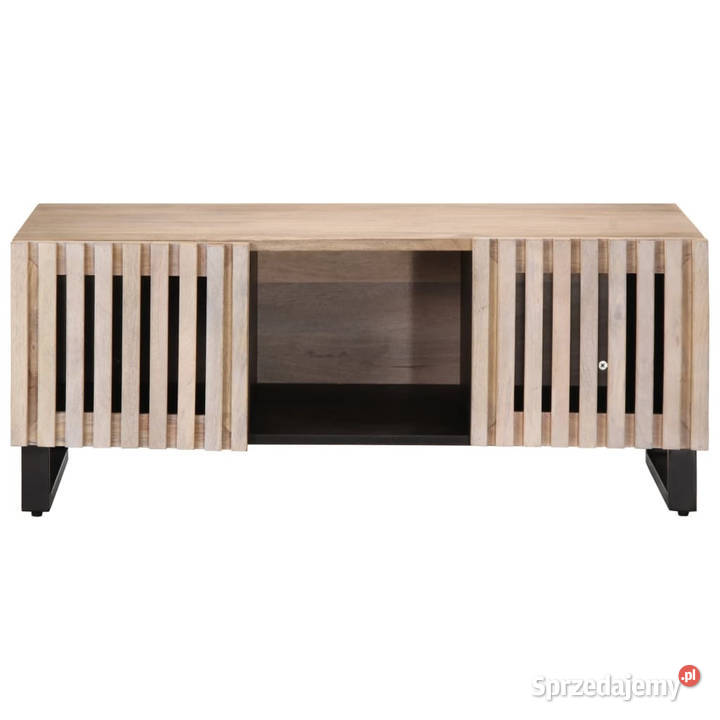 Stolik kawowy biały 100x55x40 lite drewno mango mazowieckie Warszawa