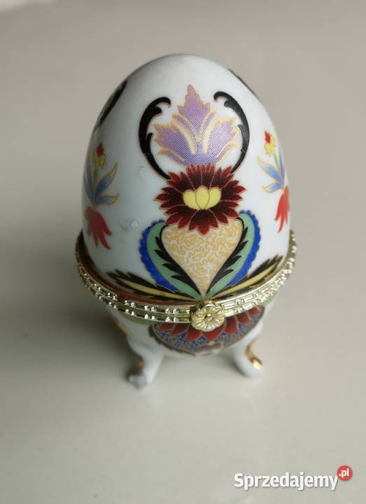 Porcelanowa szkatułka jajko vintage Toruń