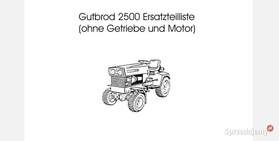 Gutbrod 2500 katalog części ciągniczek Kielce