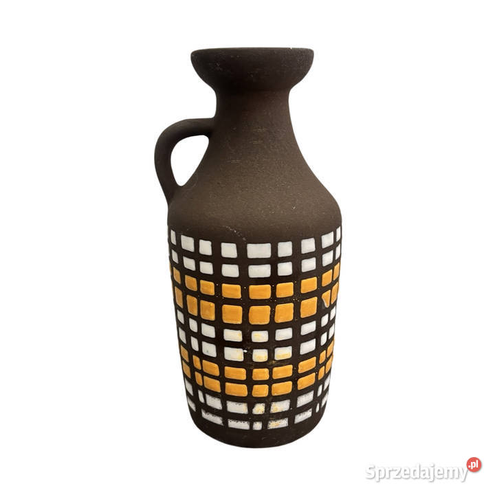 Ceramiczny wazon z uchem Strehla Keramik Niemcy Warszawa