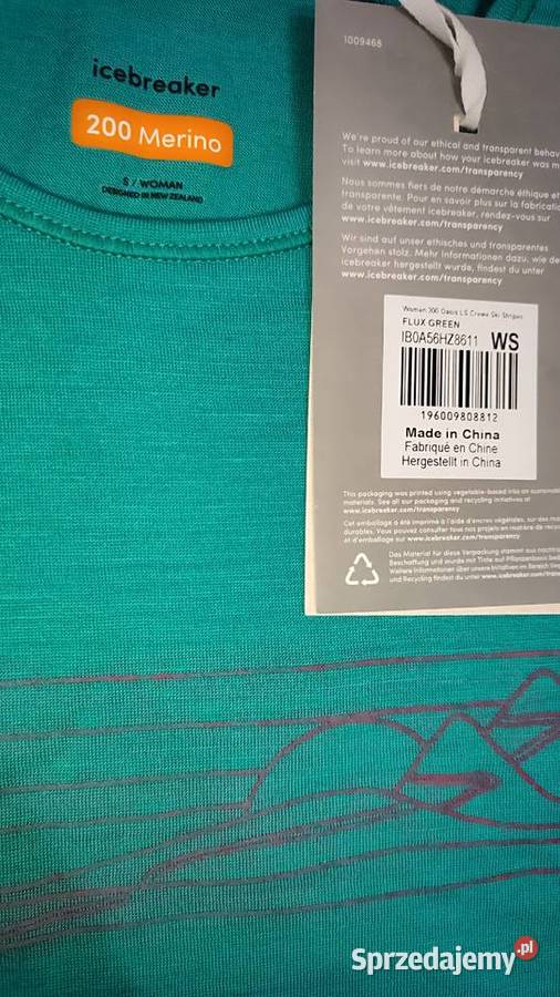 Icebreaker women 200 oasis LS crewe ski stripes Lubraniec