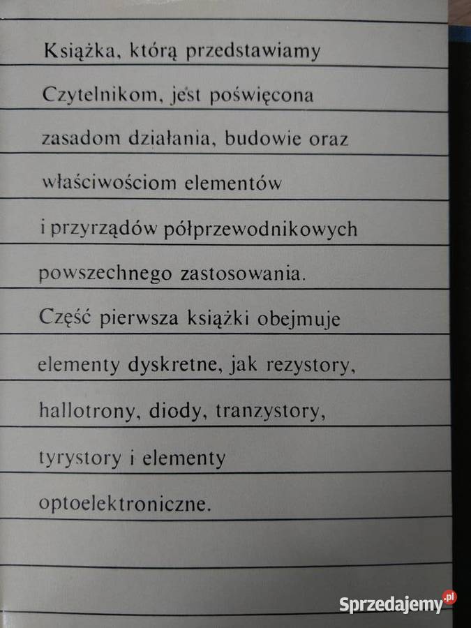 Elementy i przyrządy półprzewodnikowe Gdańsk sprzedam