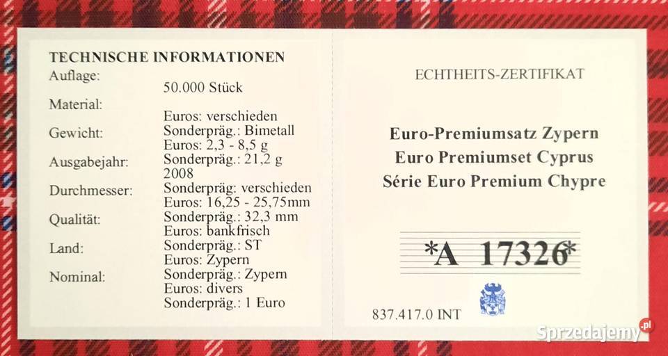 Zestaw Monet Euro Cypr I Gliwice sprzedam