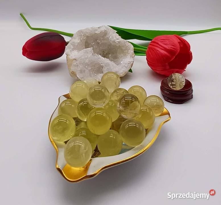 Piękne rzadkie Kule cytrynu naturalnego 15mm 9 Olsztyn