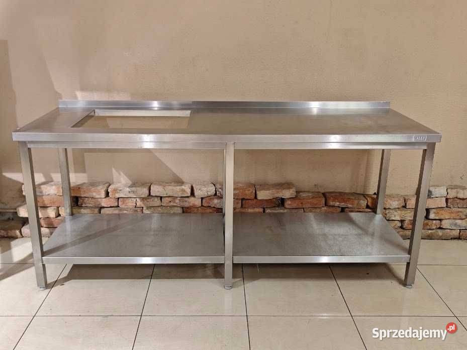 Stół gastronomiczny Dora Metal 200x70 z otworem Góra