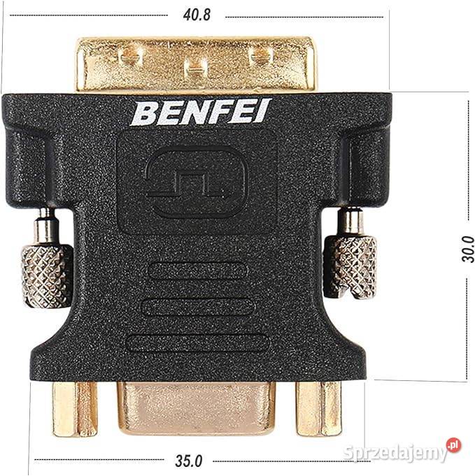 Adapter przejśćiówka DSUB VGA DO DVII BENFEI Bełchatów