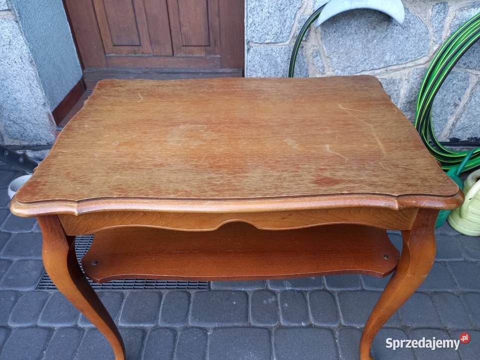 Stary stolik kawowy ludwikowski z półką vintage Stoliki kawowe i ławy Rawicz