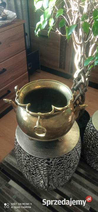Doniczka mosiężna duża okazja tanio sprzedam