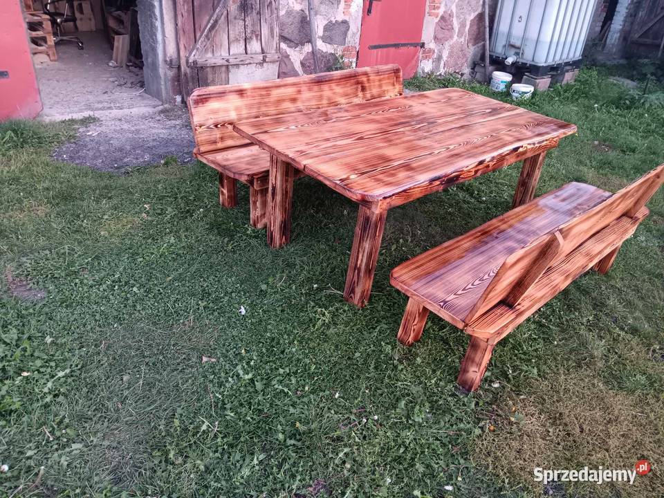Zestaw ogrodowy z drewna modrzewiowego mazowieckie Ciechanów sprzedam
