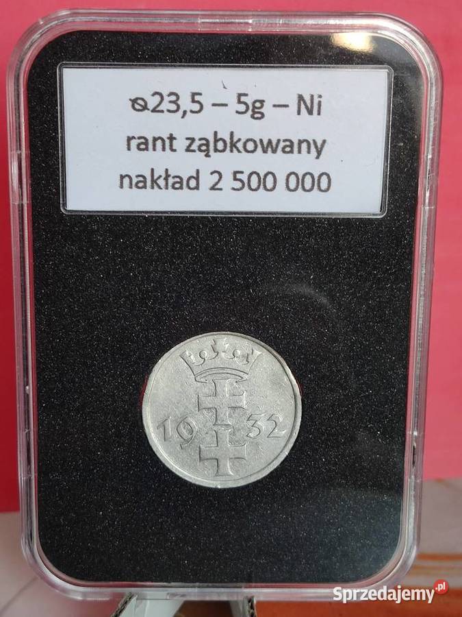 1 Gulden Gdański 1932rnikiel w slabie Lębork