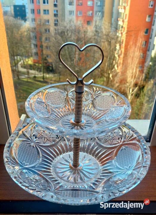 Piękna patera kryształowa Wrocław