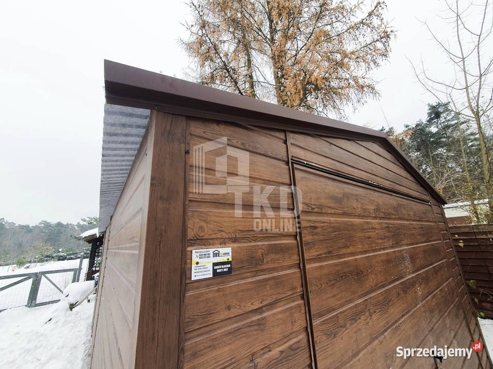 Garaż Blaszany 4x5 Brama drzwi orzech dwuspadowy 408zł/m2 Sprzedaż Radom