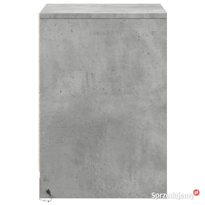 Szafka nocna z LED szarość betonu materiał Meble