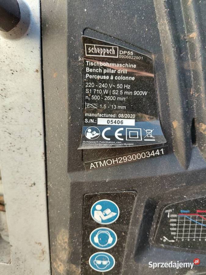 Wiertarka stołowa kolumnowa Scheppach DP55 sprzedam