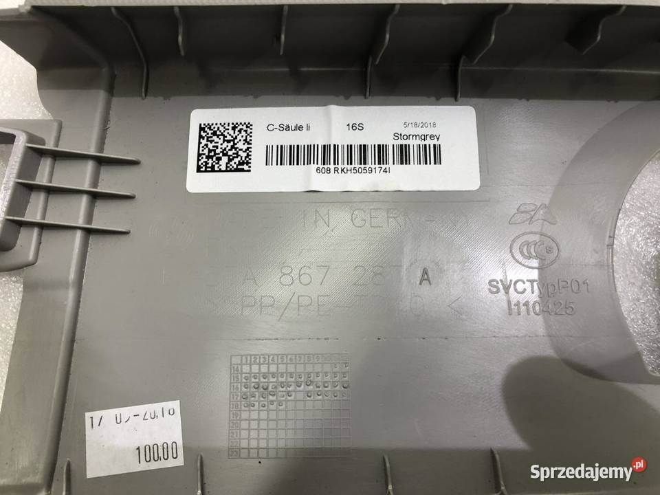 OSŁONA SŁUPKA LEWA 5TA867287A VW TOURAN III