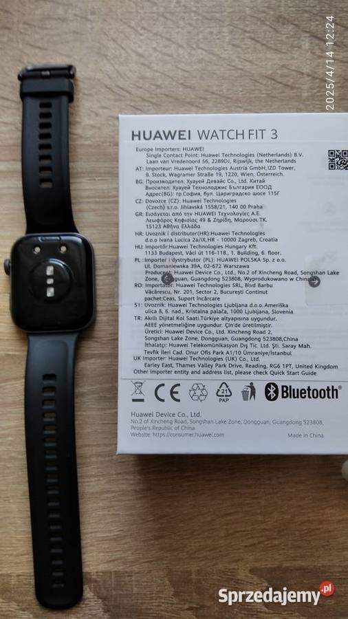 Smartwatch Huawei Watch Fit 3 Czarny mazowieckie Radom