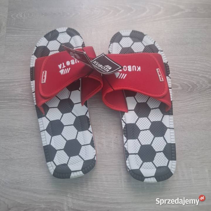 Klapki Kubota męskie piłkarskie czerwone rozmiar Sandały i klapki