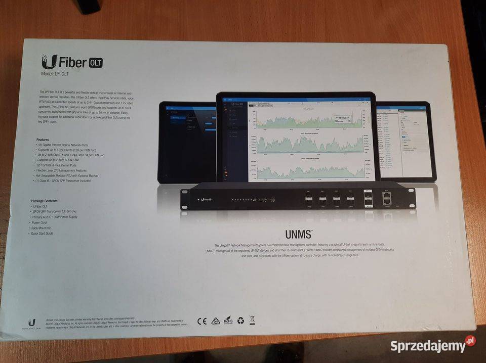 Ubiquiti UFOLT terminal GPON OLT uFiber 8x GPON switch Maniowy
