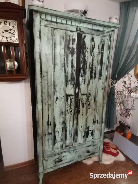 Szafa dwudrzwiowa zabytkowa pistacchio vintage Wodzisław Śląski sprzedam