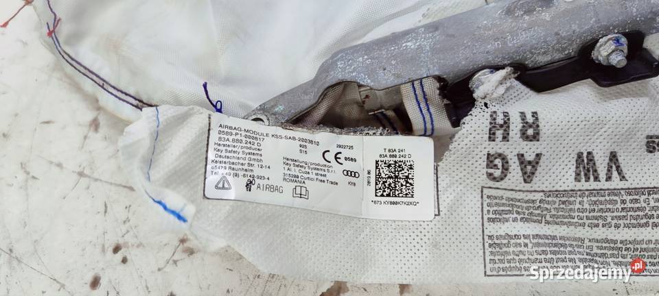 PODUSZKA FOTELA PRAWA AUDI Q3 F3 83A880242D osobowe Przystajń