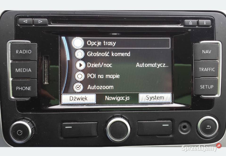 Polskie menu polski lektor Mapa VW RNS 310 V12 GPS i akcesoria Aleksandrów Łódzki