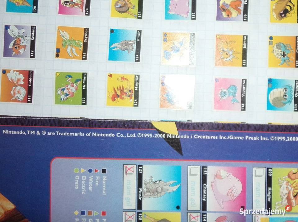 Pokemony plakat 151 Pokemonów NAKLEJKI Rzeszów