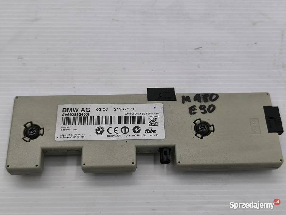 WZMACNIACZ ANTENY BMW E90 E91 21367510 Sprzęt audio fabryczny