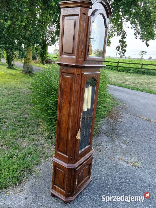 Zegar stojący w skrzyni dębowej kwadransowiec Iwonicz-Zdrój